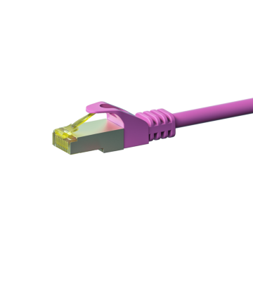 Cat7 netwerkkabel 50m roze 100% koper - dubbel afgeschermd