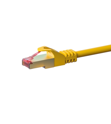 Cat6 netwerkkabel 50m geel 100% koper - dubbel afgeschermd