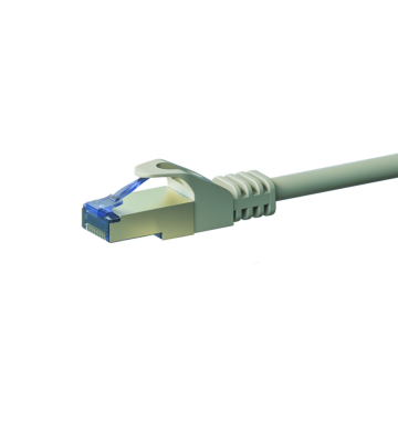 Cat6a netwerkkabel 5m grijs 100% koper - dubbel afgeschermd