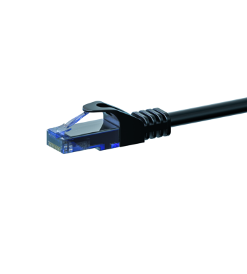 Cat6a netwerkkabel 5m zwart 100% koper - niet afgeschermd