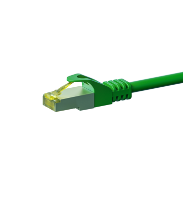 Cat7 netwerkkabel 5m groen 100% koper - dubbel afgeschermd