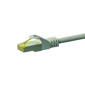 Cat7 netwerkkabel 5m grijs 100% koper - dubbel afgeschermd