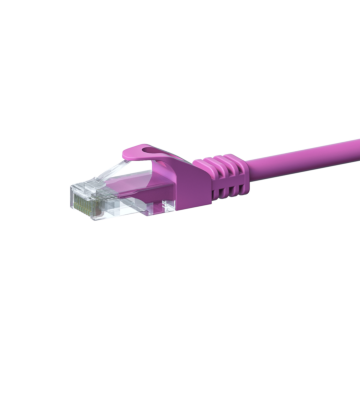 Cat5e netwerkkabel 5m roze 100% koper - niet afgeschermd