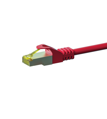 Cat7 netwerkkabel 5m rood 100% koper - dubbel afgeschermd