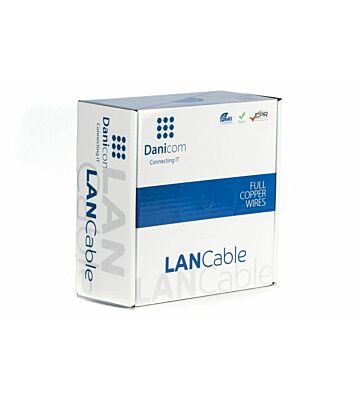DANICOM Cat5e netwerkkabel voor buiten op rol 305m stug PE (Fca) -  onafgeschermd