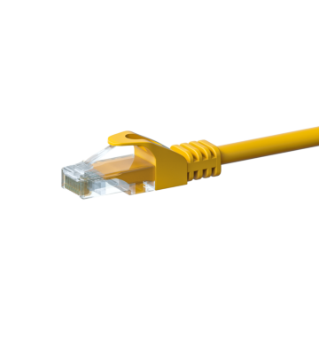 Cat5e netwerkkabel 5m geel 100% koper - niet afgeschermd