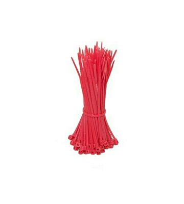 Tiewraps 140mm rood - 100 stuks