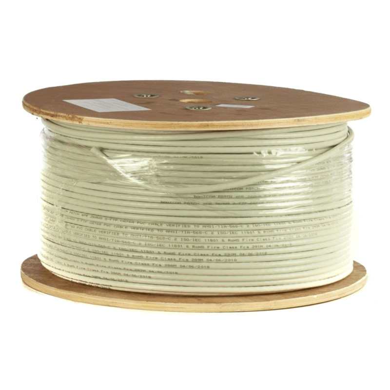 DANICOM Cat6A netwerkkabel op rol 305m soepel PVC (Fca) - niet afgeschermd