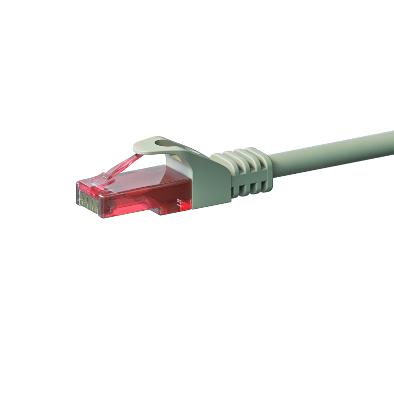 Cat6 netwerkkabel 2m grijs 100% koper - niet afgeschermd