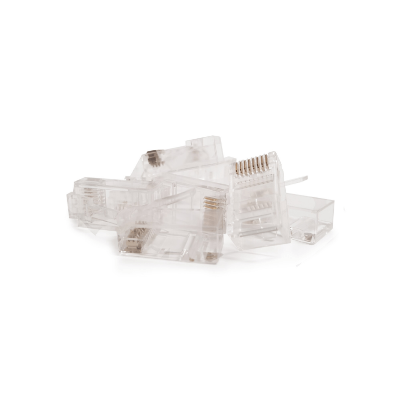 CAT5e netwerkstekker RJ45 - niet afgeschermd - voor stugge en soepele kern - 10 stuks