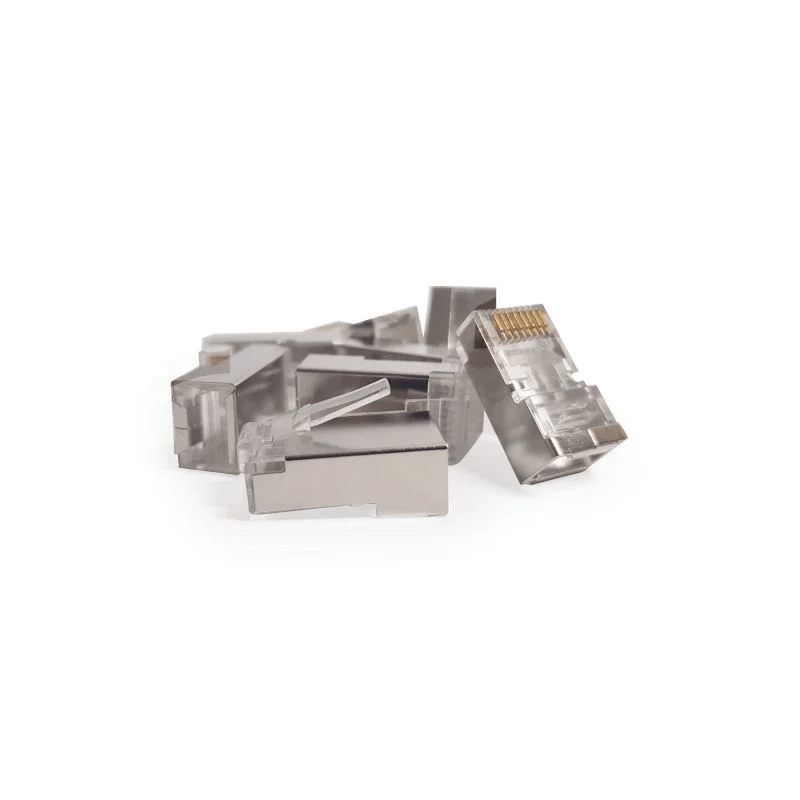 Cat6 netwerkstekker RJ45  - afgeschermd - voor soepele kern - 10 stuks