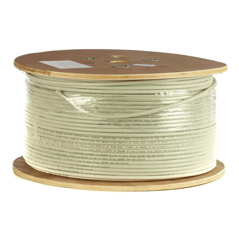 DANICOM Cat6a 100% koper netwerkkabel op rol 500m stug LSZH (Cca) - niet afgeschermd