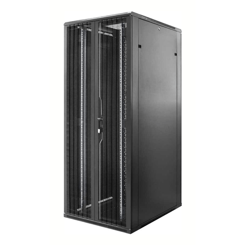 47U serverkast met dubbele geperforeerde voor- en achterdeur 800x1200x2200mm (BxDxH)