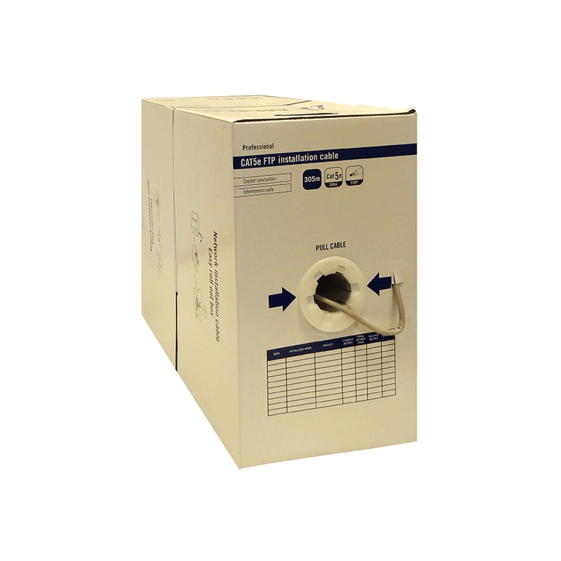 Alfaco Cat5E F/UTP kabel op rol stug 305m grijs LSZH - (Eca)