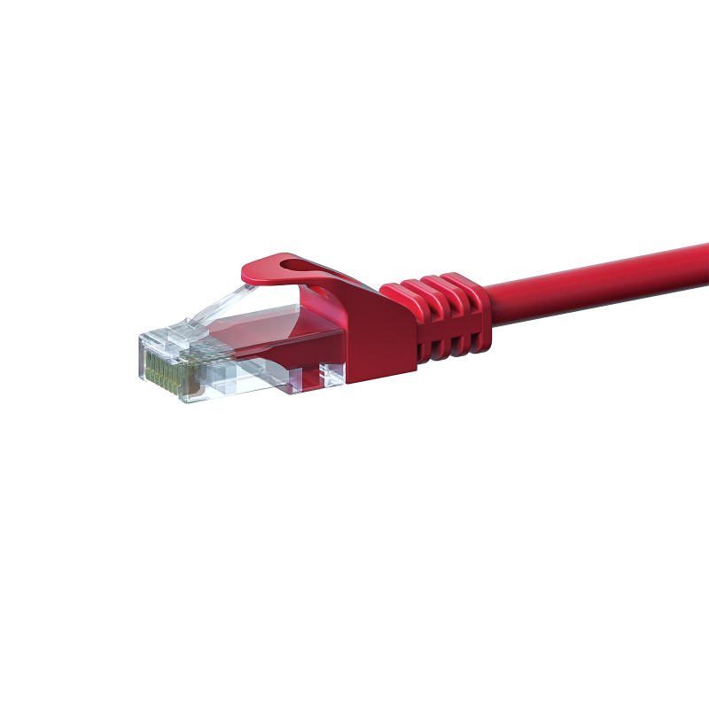 Cat5e netwerkkabel 15m rood 100% koper - niet afgeschermd