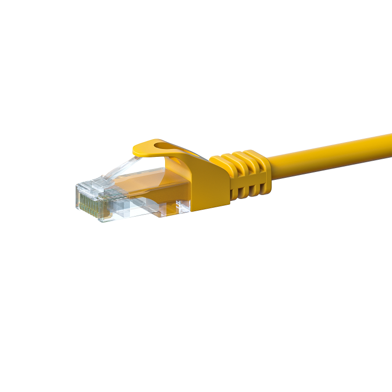 Cat5e netwerkkabel 1,50m geel 100% koper - niet afgeschermd