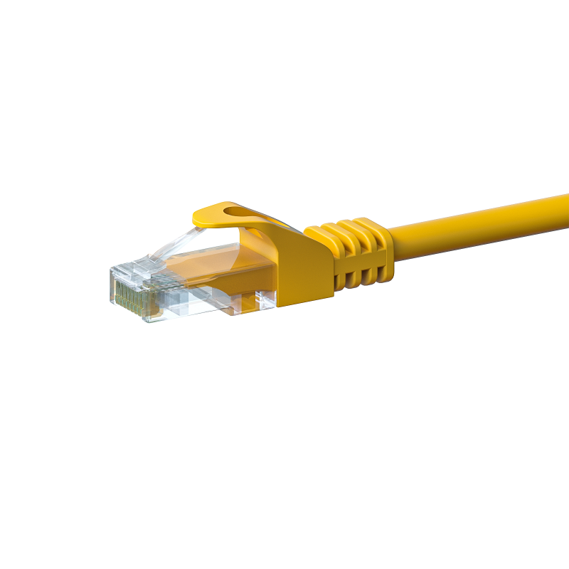 Cat5e netwerkkabel 15m geel 100% koper - niet afgeschermd