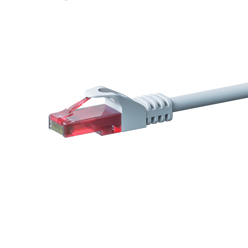 Cat6 netwerkkabel 2m wit 100% koper - niet afgeschermd