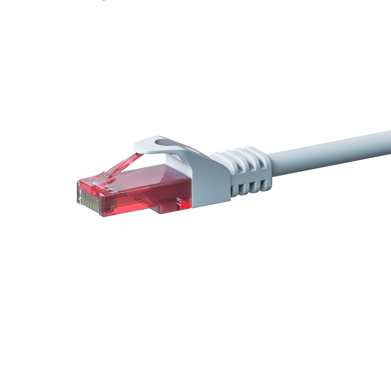 Cat6 netwerkkabel 7,50m wit - 100% koper - niet afgeschermd