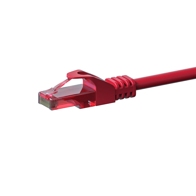 Cat6 netwerkkabel 3m rood - 100% koper - niet afgeschermd