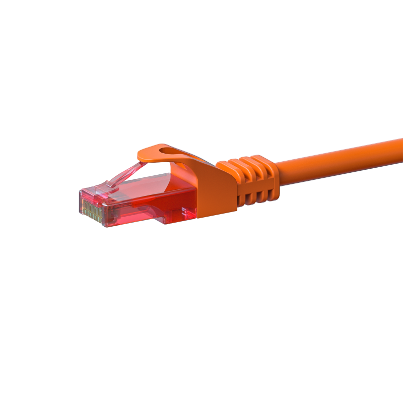 Cat6 netwerkkabel 2m oranje 100% koper - niet afgeschermd