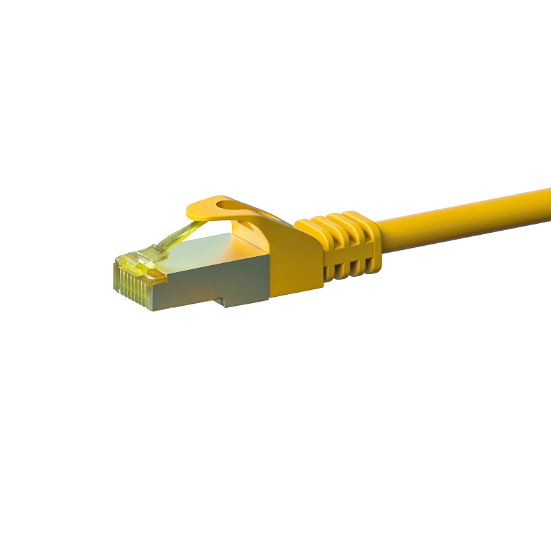 Cat7 netwerkkabel 50m geel 100% koper - dubbel afgeschermd
