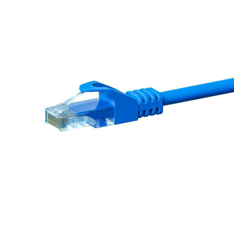 CAT5e netwerkkabel 0,25m blauw - niet afgeschermd - CCA