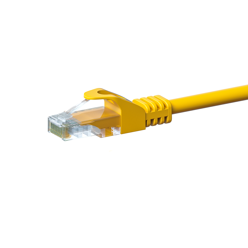 CAT5e netwerkkabel 0,50m geel - niet afgeschermd - CCA