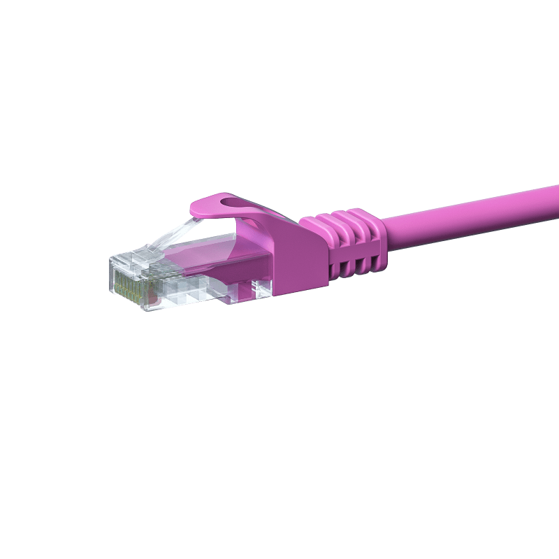 CAT5e netwerkkabel 3m roze - niet afgeschermd - CCA