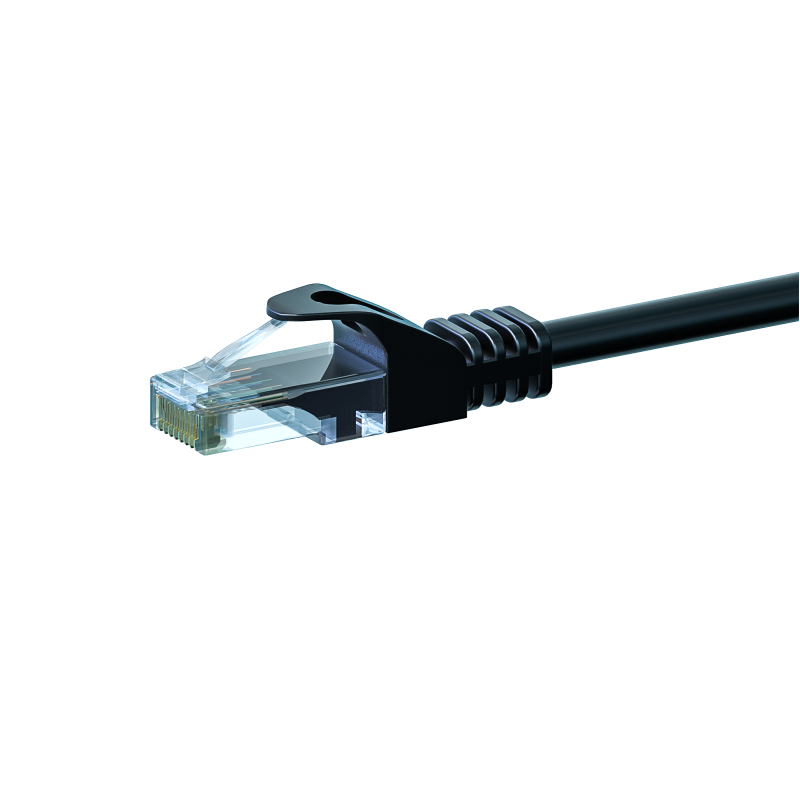 Cat6 netwerkkabel 1m zwart - niet afgeschermd - CCA