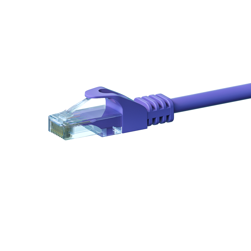 Cat6 netwerkkabel 15m paars - niet afgeschermd - CCA