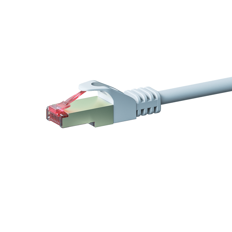 Cat6 netwerkkabel 0,25m wit 100% koper - dubbel afgeschermd