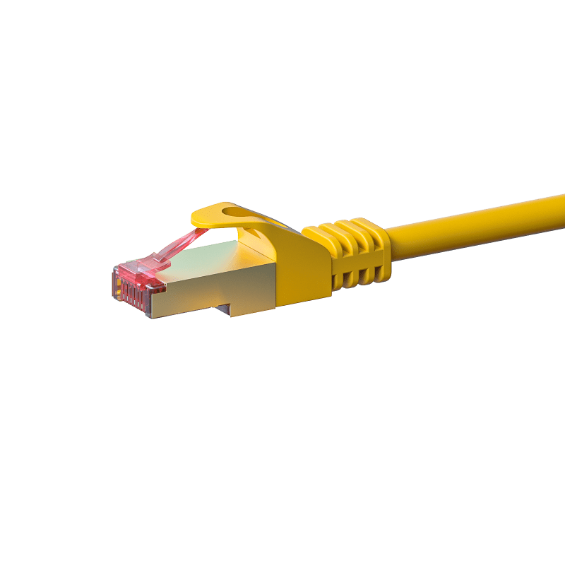 Cat6 netwerkkabel 2m geel 100% koper - dubbel afgeschermd