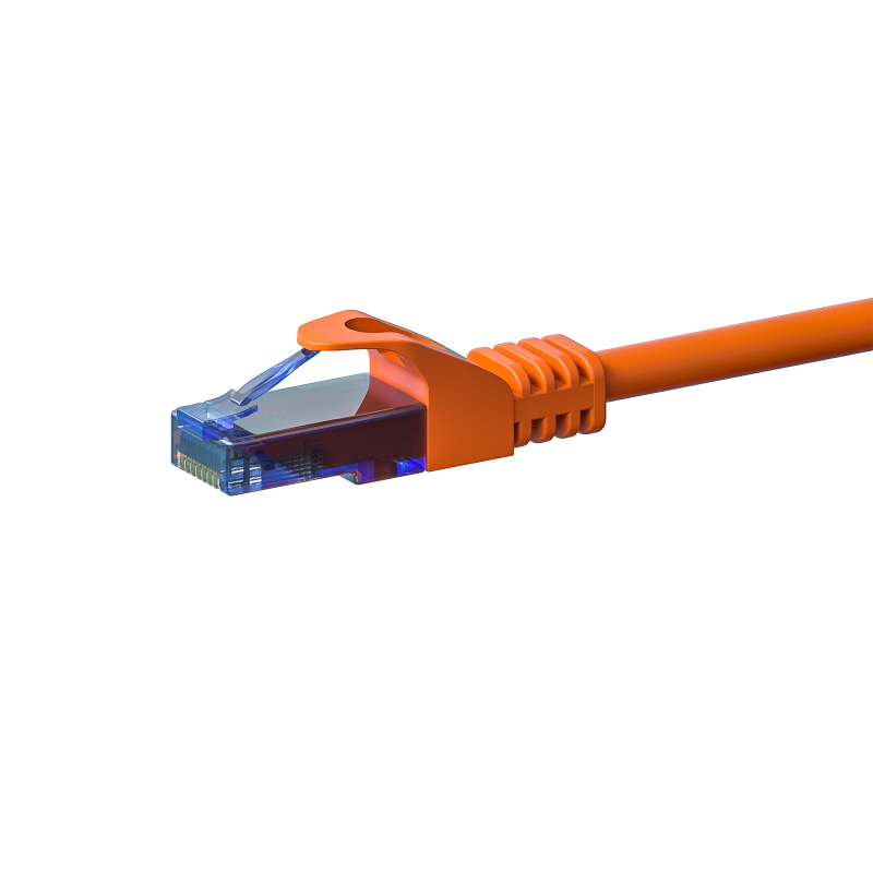 Cat6a netwerkkabel 1m oranje 100% koper - niet afgeschermd