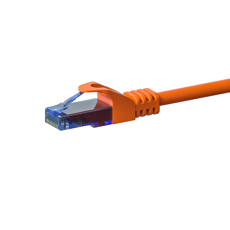 Cat6a netwerkkabel 7,50m oranje 100% koper - niet afgeschermd