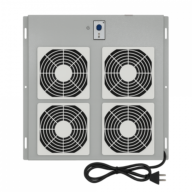 Fan-pakket met 4 ventilatoren en thermostaat geschikt voor Outdoor serverkasten