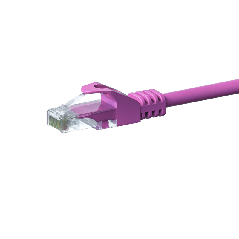 Cat5e netwerkkabel 2m roze 100% koper - niet afgeschermd