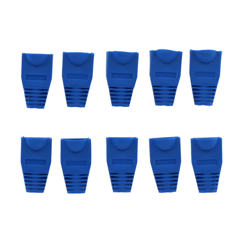 Netwerk kabelschoen blauw RJ45 set van 10