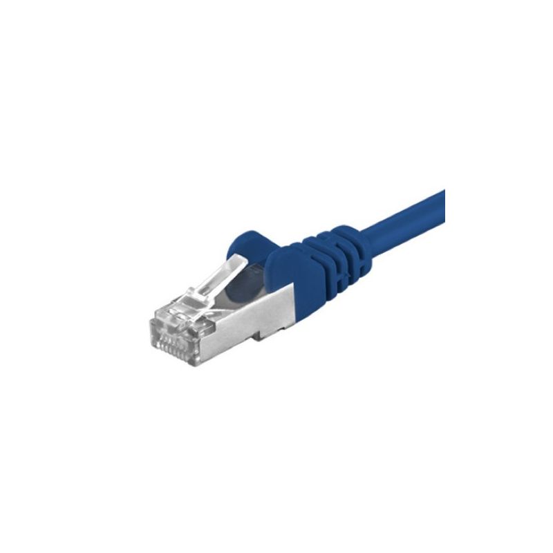 Cat5e netwerkkabel 0,50m blauw - enkel afgeschermd