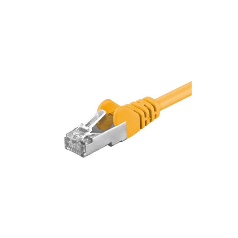 Cat5e netwerkkabel 0,50m geel - enkel afgeschermd