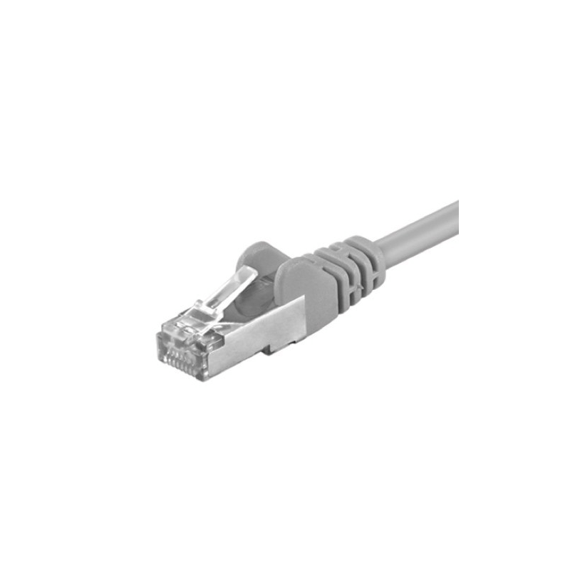 Cat5e netwerkkabel 0,25m grijs - enkel afgeschermd