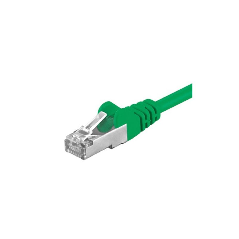 Cat5e netwerkkabel 0,50m groen - enkel afgeschermd