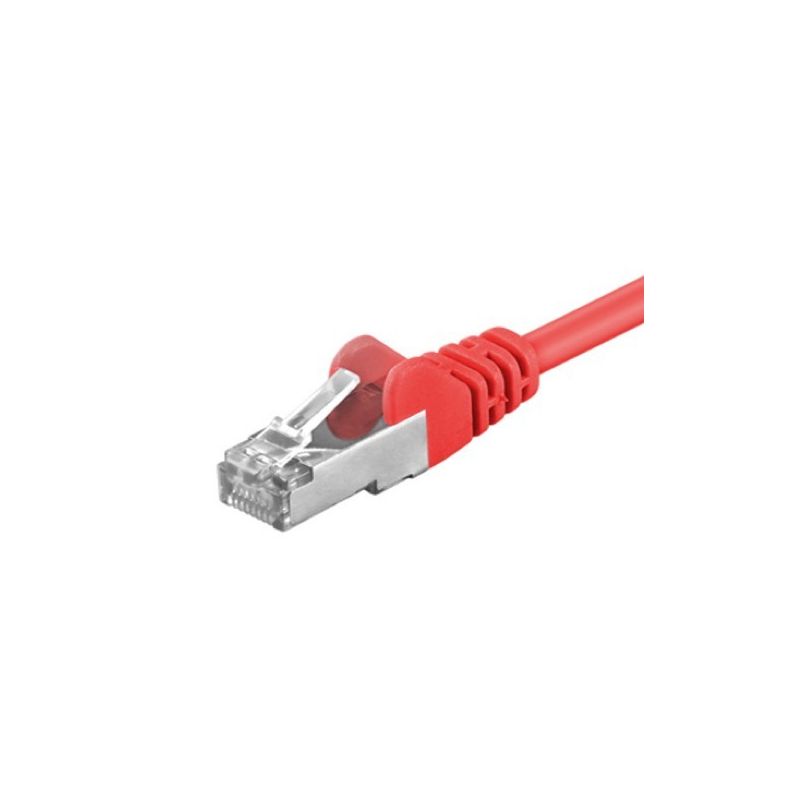 Cat5e netwerkkabel 0,25m rood - enkel afgeschermd