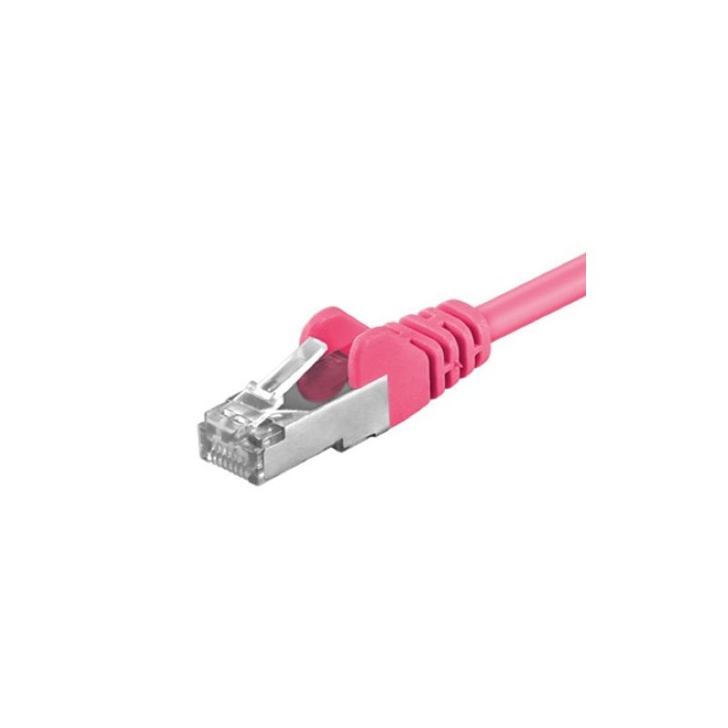 Cat5e netwerkkabel 2m roze - enkel afgeschermd