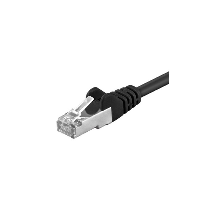 Cat5e netwerkkabel 1,50m zwart - enkel afgeschermd