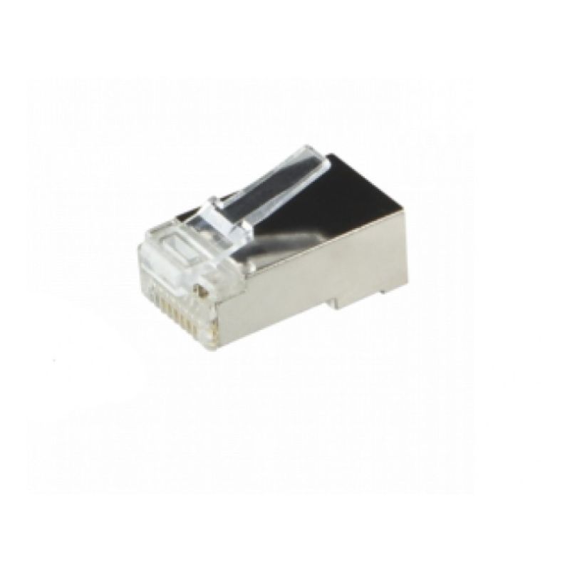 Cat6 netwerkstekker RJ45 - afgeschermd - voor stugge kern