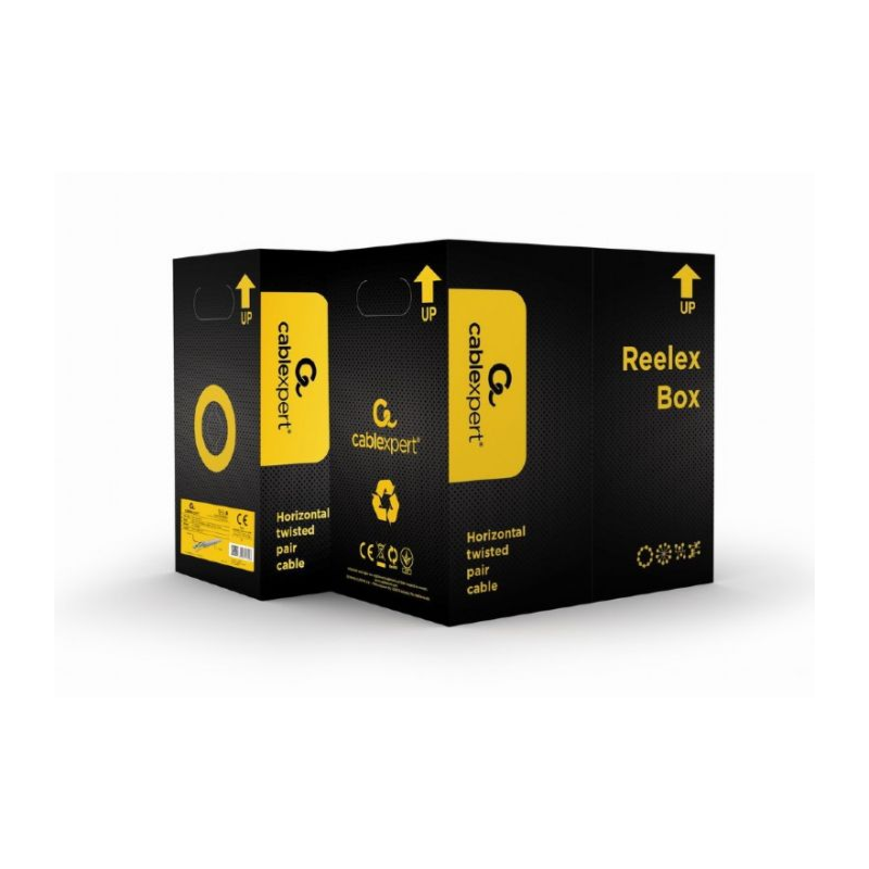 Alfaco Cat5e U/UTP 305m installatiekabel op rol stug CCA LSZH (Eca)