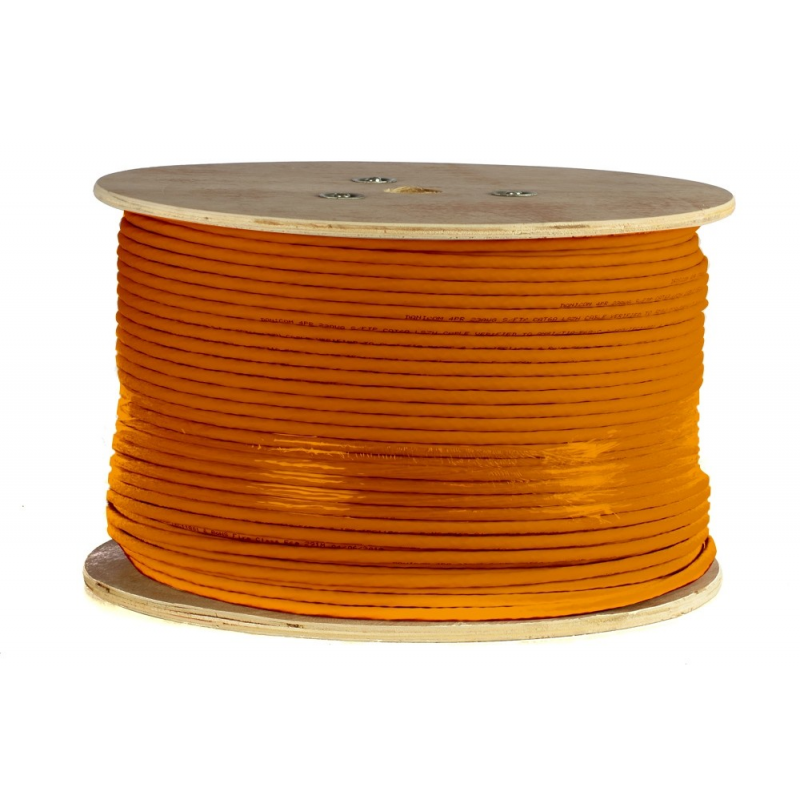 DANICOM Cat7 100% koper netwerkkabel op rol 305m stug LSZH (Cca) - dubbel afgeschermd