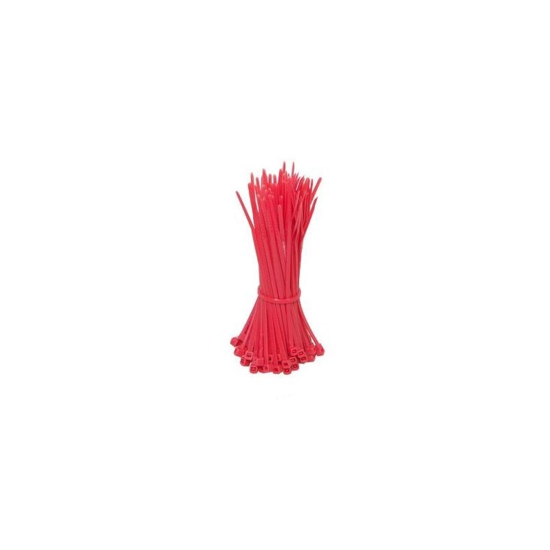 Tiewraps 140mm rood - 100 stuks