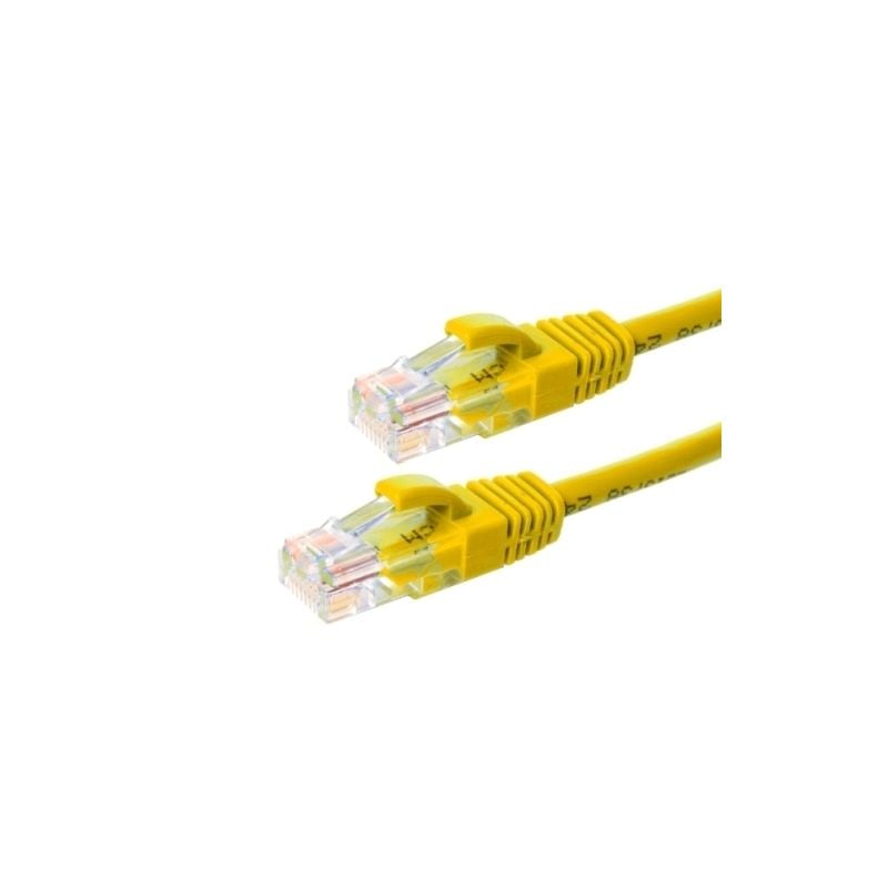 Cat6 netwerkkabel 5m geel - 100% koper - niet afgeschermd